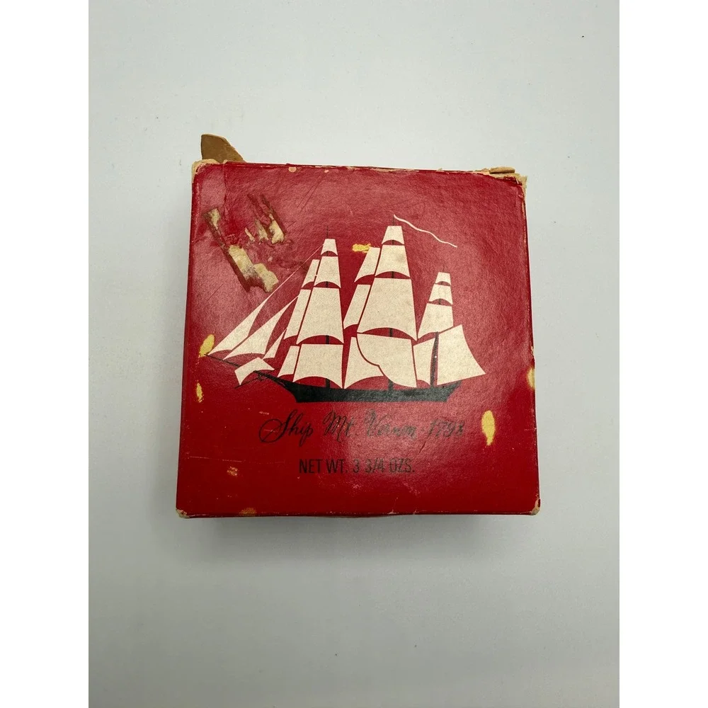 Vintage Old Spice Shaving Mug Refill Soap Ship Mt Vernon 1798 Red Box NEW OS